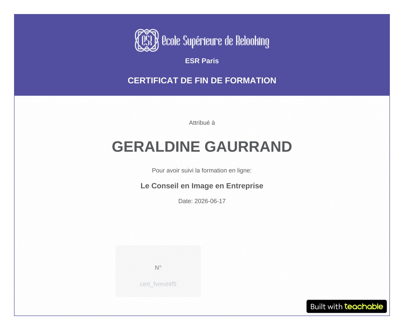 Géraldine Gaurrand - La Fashioniste - Ecole supérieure de relooking